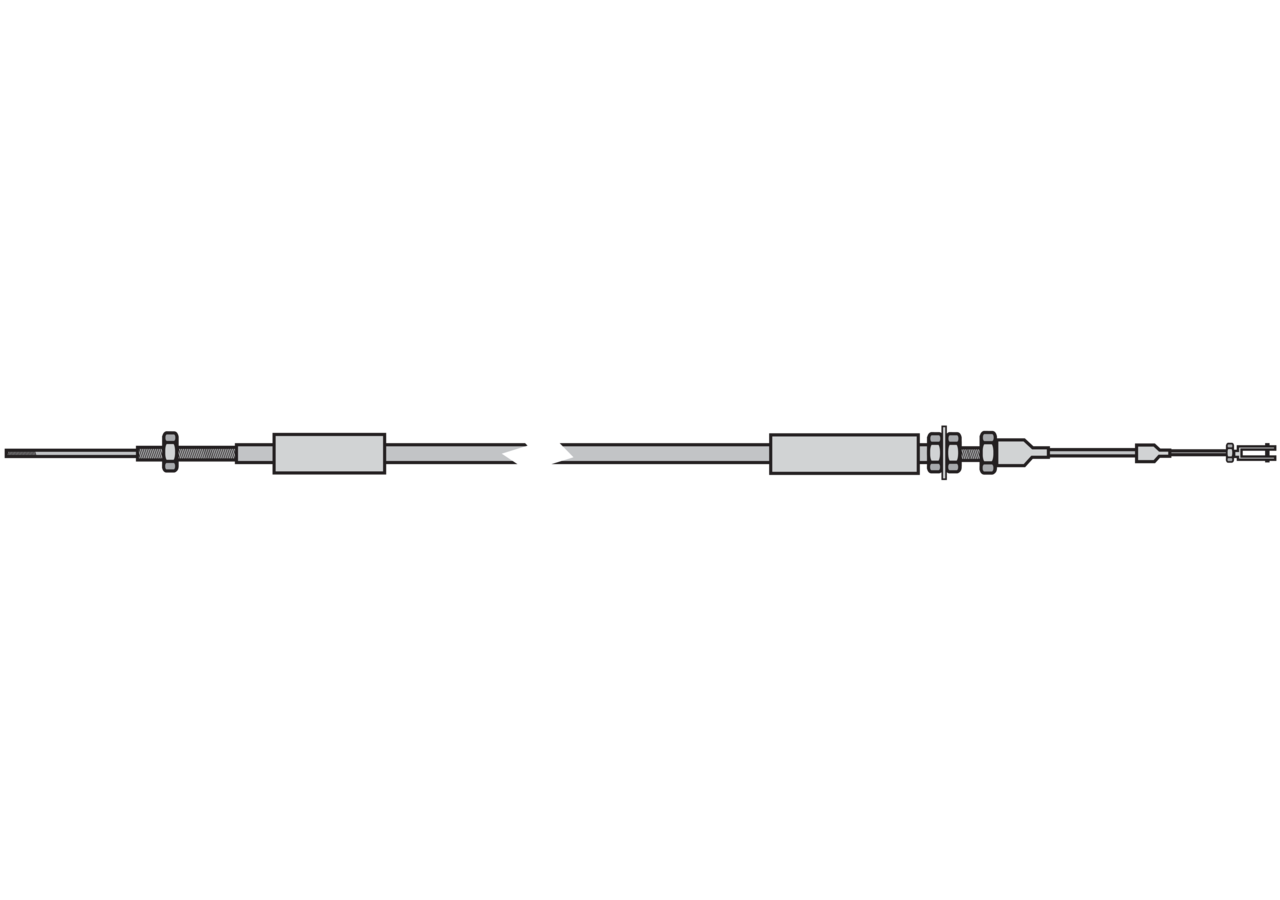 Bowdenzug L 3.600 mm – passend für Fella 126717 GartenShop24