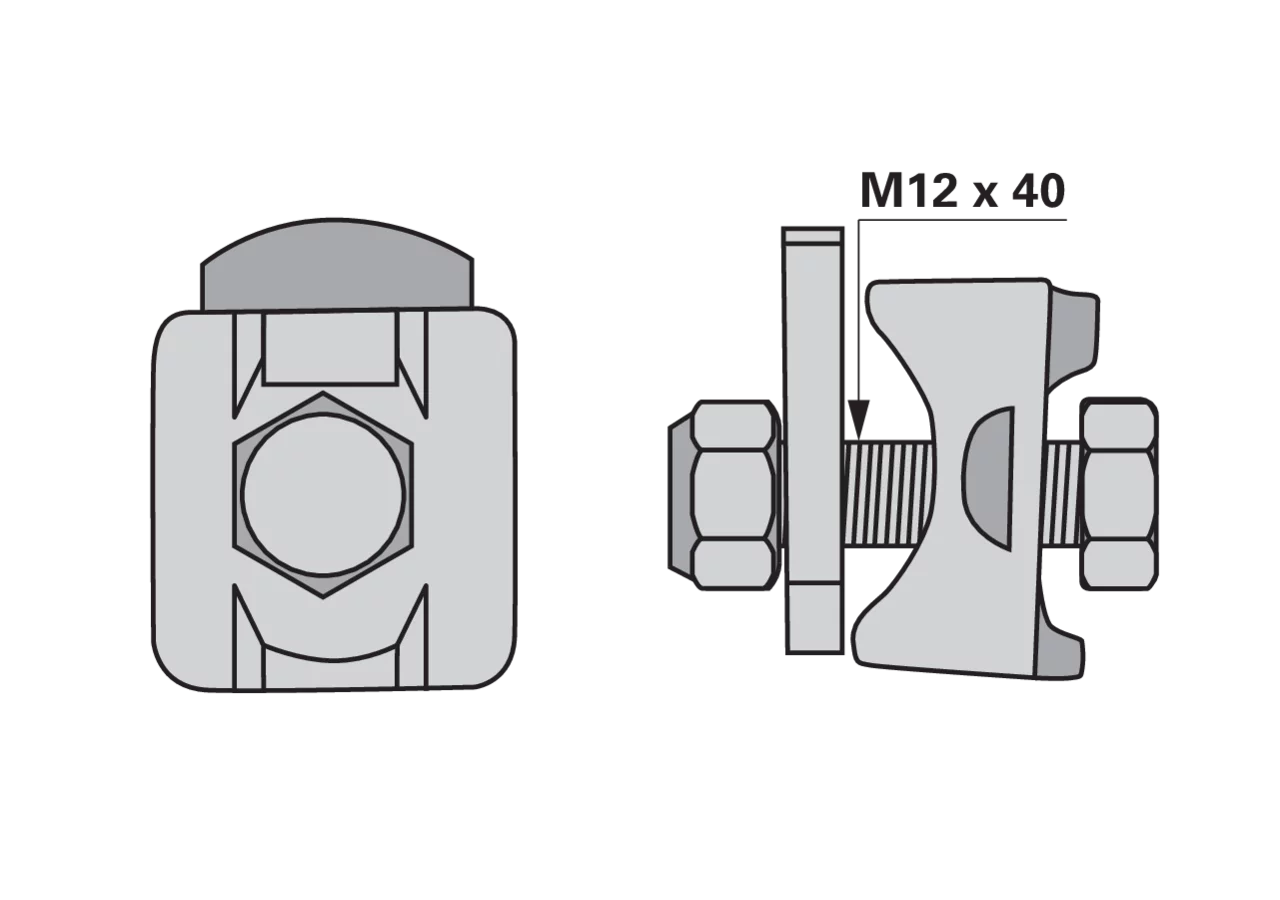 Zinkenhalter M12 x 40 mm – passend für Fella 161379 GartenShop24