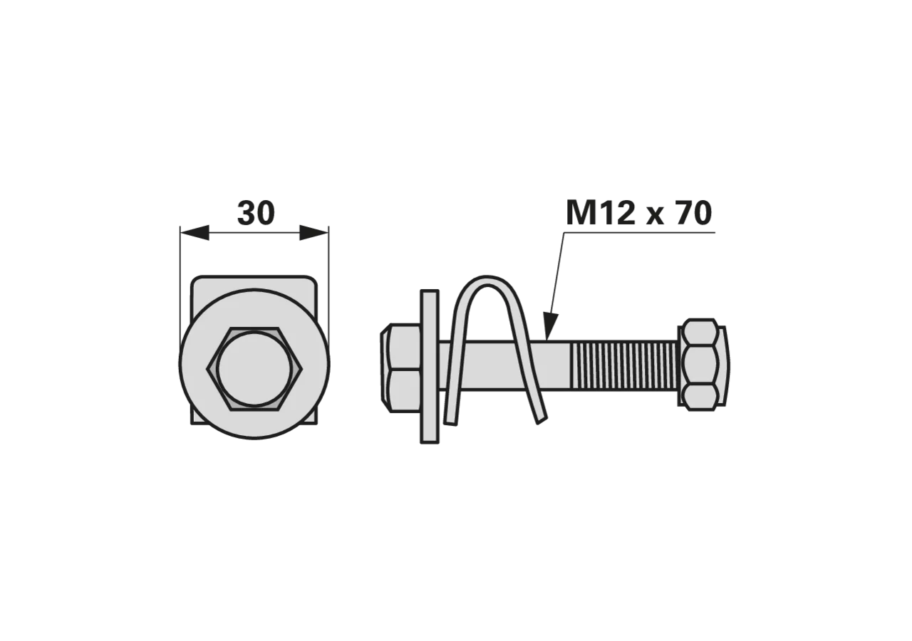 Zinkenhalter M12 x 70 mm – passend für SIP 154759602 GartenShop24