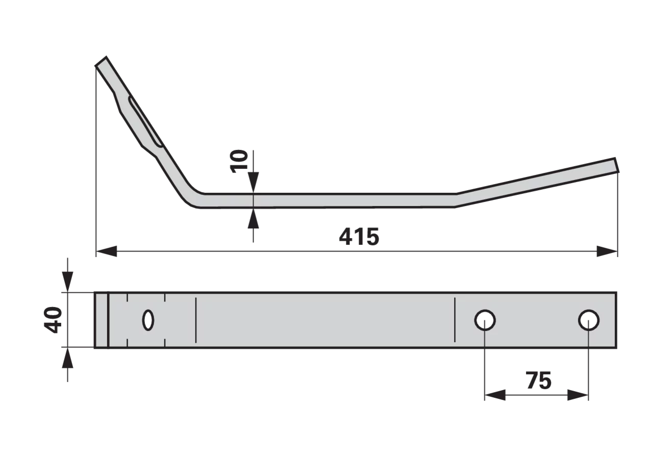 Zinkenarm L 415 mm Pöttinger 204.70.080.3 Pöttinger