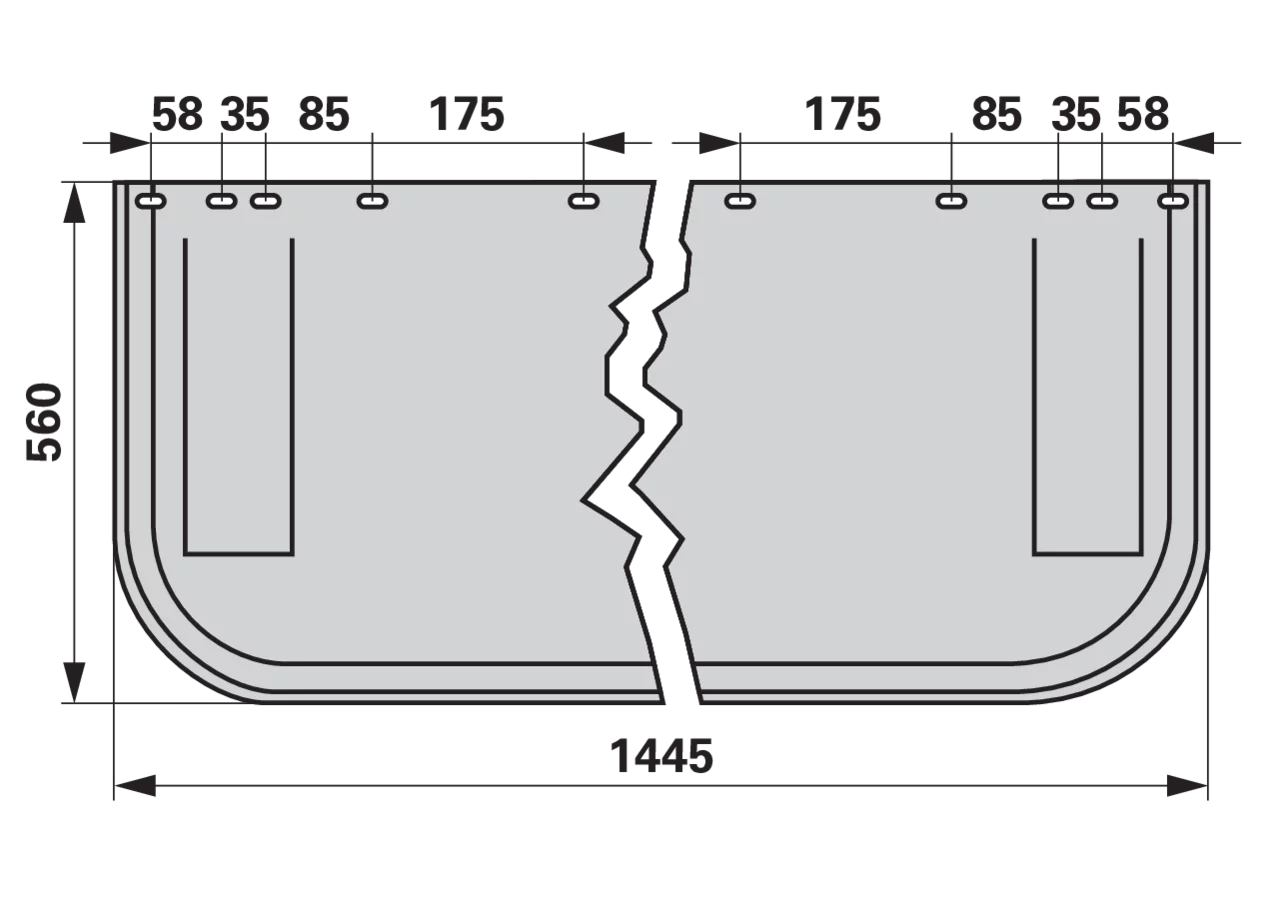 Schwadtuch B 560 x L 1.445 mm Pöttinger 499.001 Pöttinger