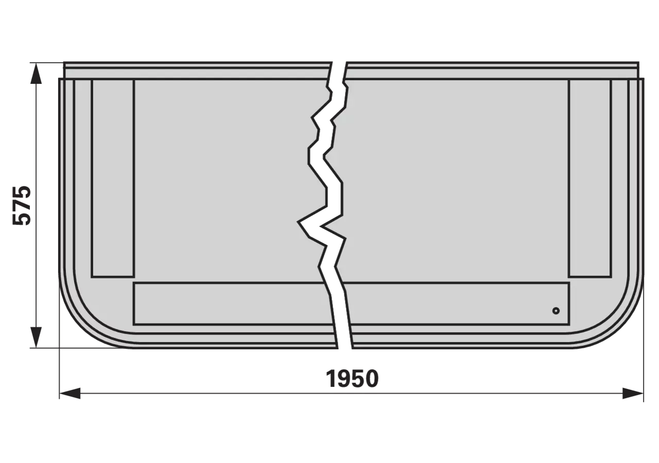 Schwadtuch B 575 x L 1.950 mm Pöttinger 499.060 Pöttinger