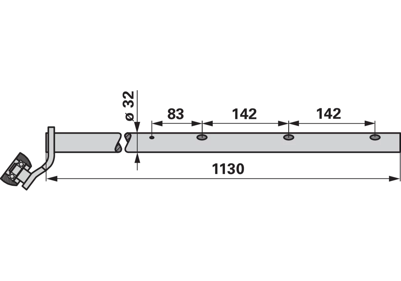 Zinkenträger L 1.130 mm Pöttinger 259.60.004.0 Pöttinger