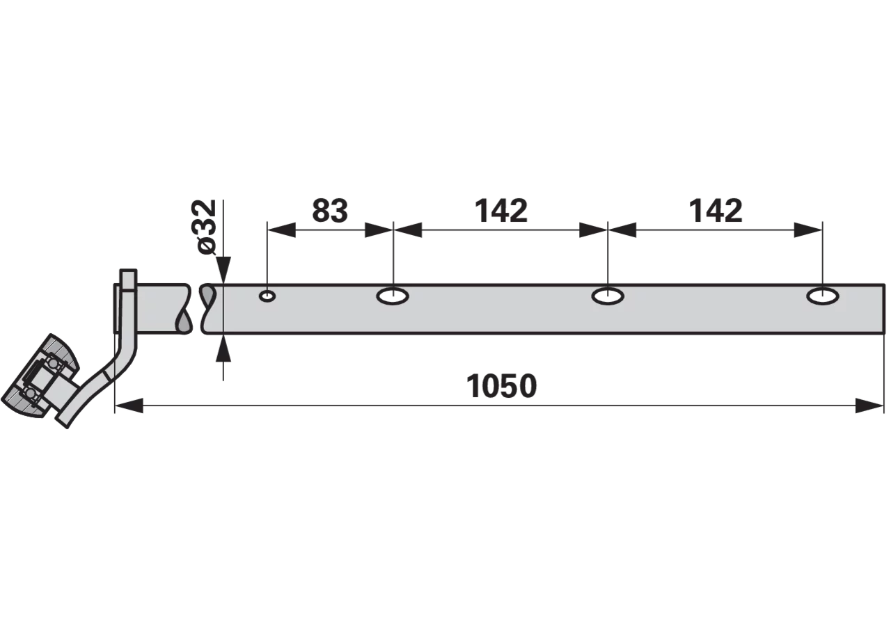 Zinkenträger L 1.050 mm Pöttinger 246.60.004.0 Pöttinger