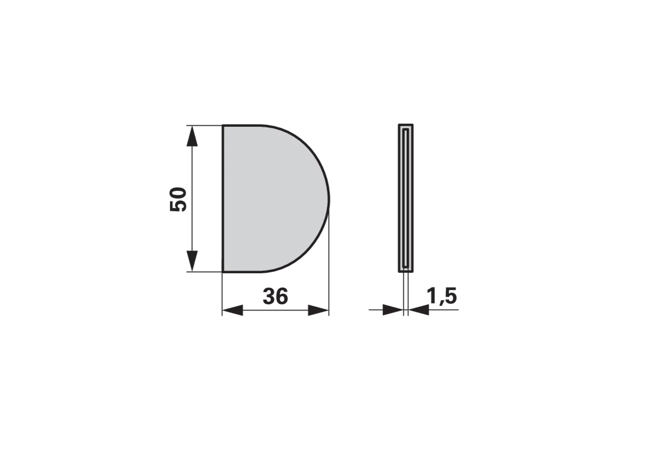 Schutzkappe zu Federblech, L 50 x B 36 x S 1,5 mm Pöttinger 624.097 Pöttinger
