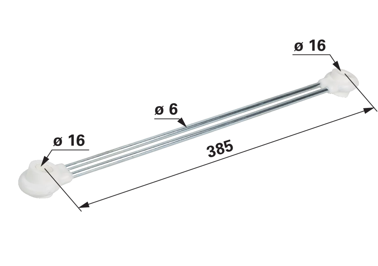Lenkstange LA 385 mm GartenShop24