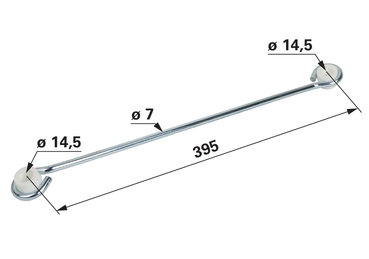 Lenkstange LA 390 mm GartenShop24