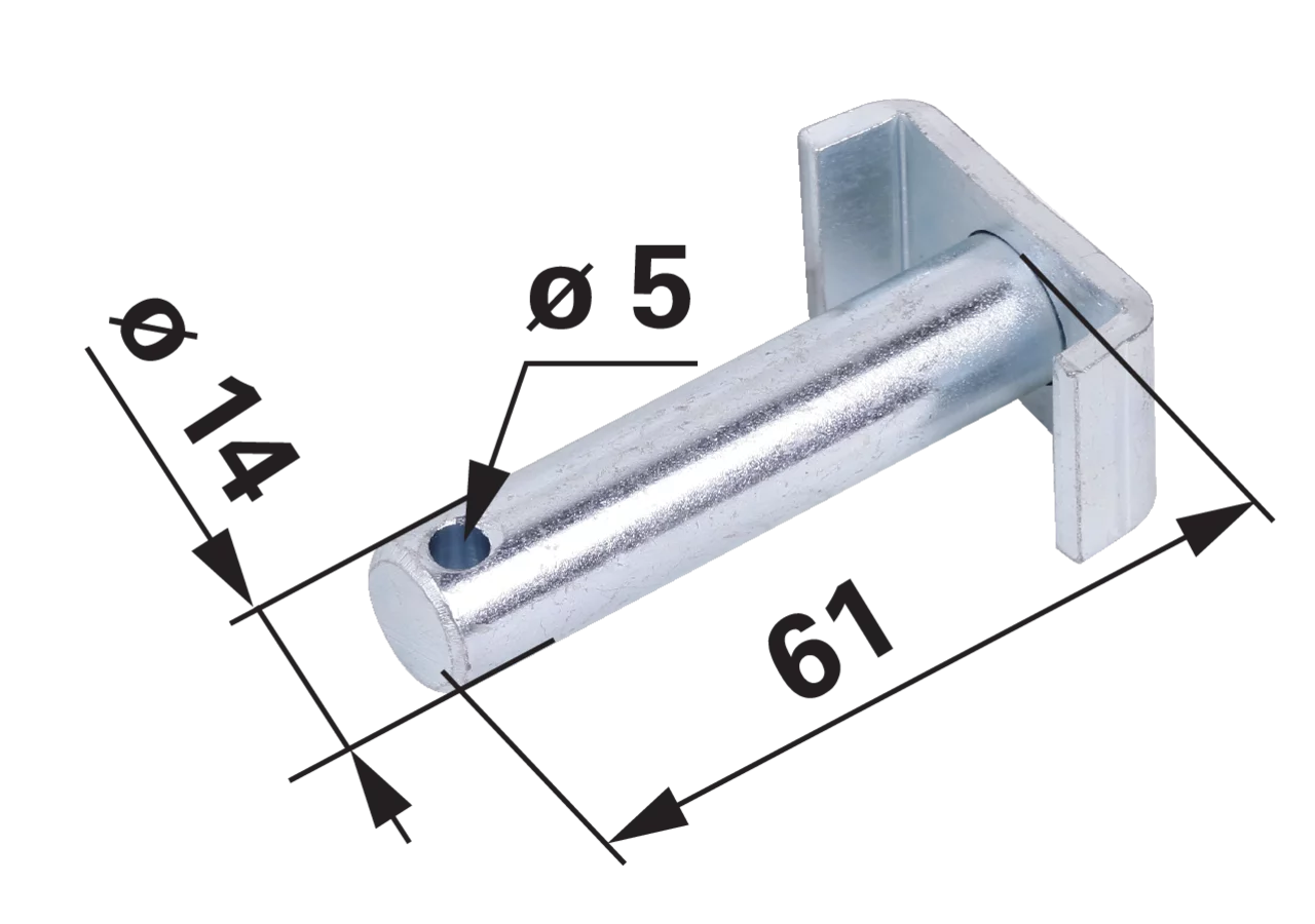 Sicherungsbolzen AD 14 x L 61 mm passend zu Zinkenband Prillinger GartenShop24