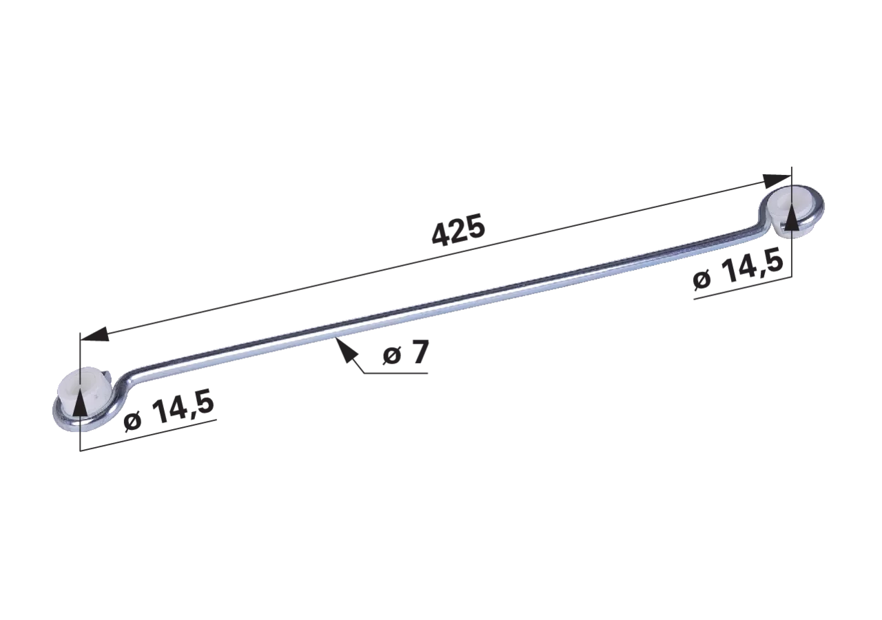 Lenkstange LA 425 mm – passend für Vogel und Noot F5800011 GartenShop24