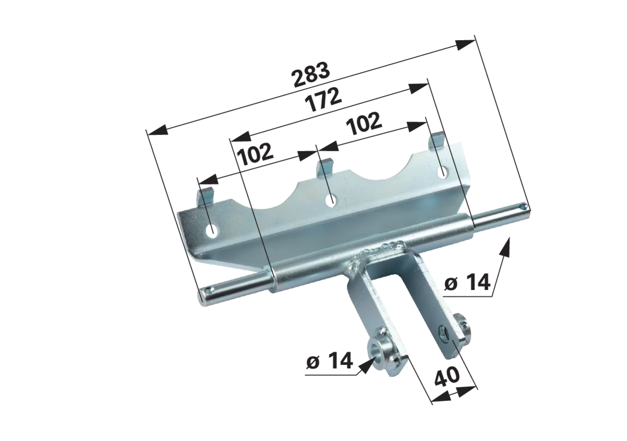 Zinkenträger L 284 mm, 3-reihig passend zu Zinkenband 00462155 GartenShop24