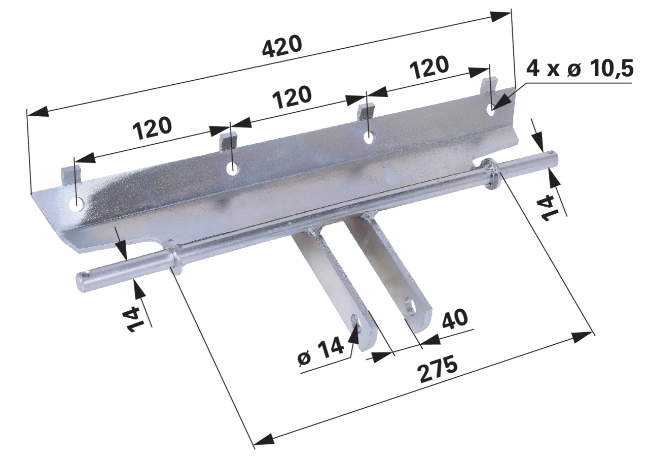 Zinkenträger L 420 mm, 4-reihig GartenShop24