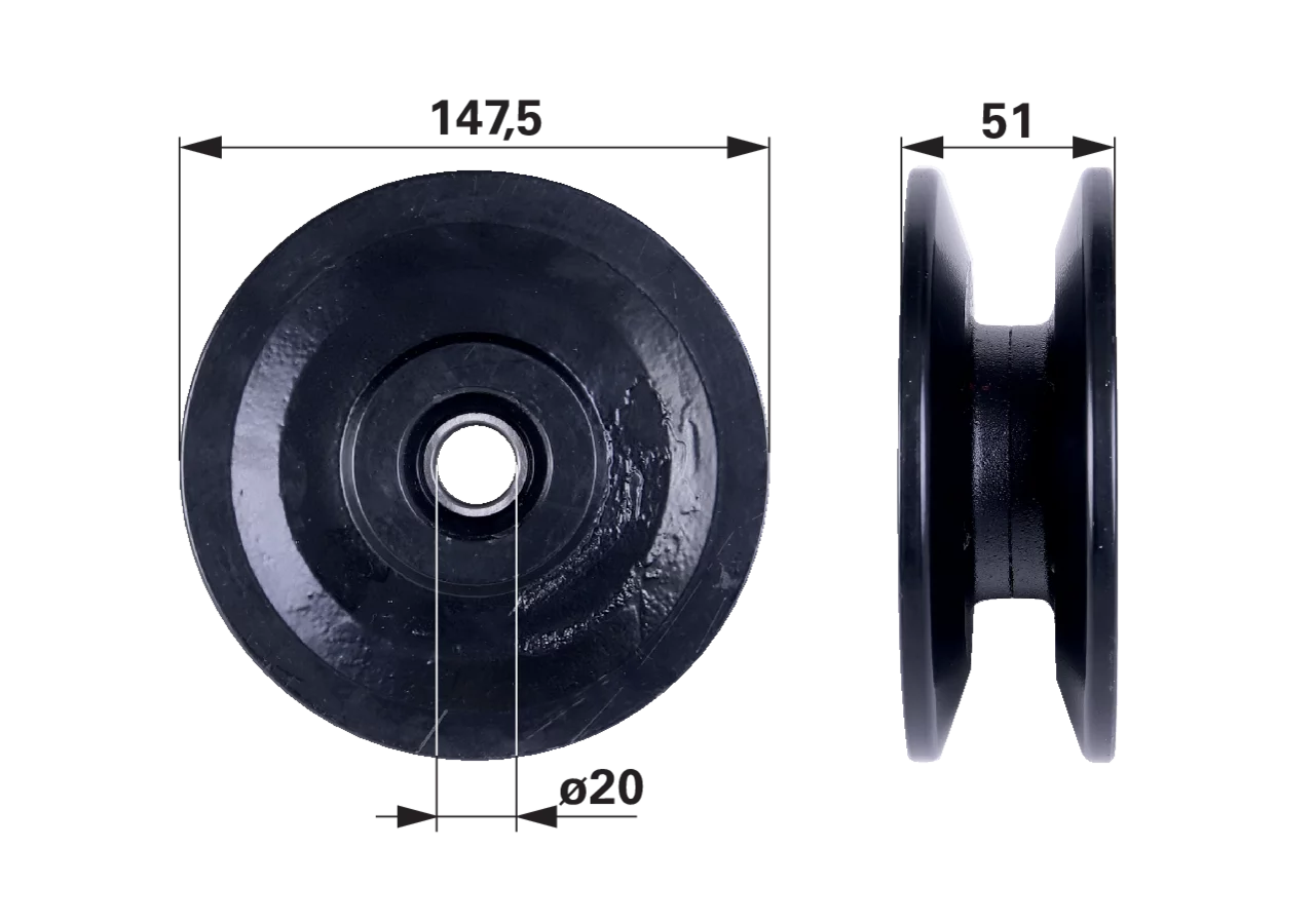 Riemenscheibe AD 147,5 mm – passend für SIP 155052701 GartenShop24
