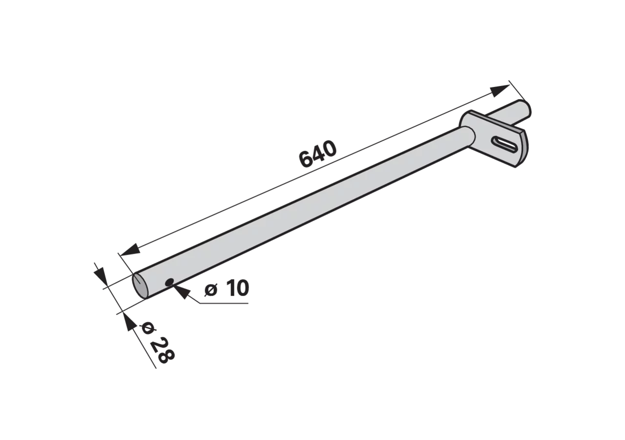 Steuerwelle L 640 mm SIP 154684808 SIP