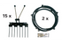 Zinkenband B 32 x L 5.868 mm, 15 Zinkenträger, 4 Zinken pro Reihe SIP 154361201 SIP