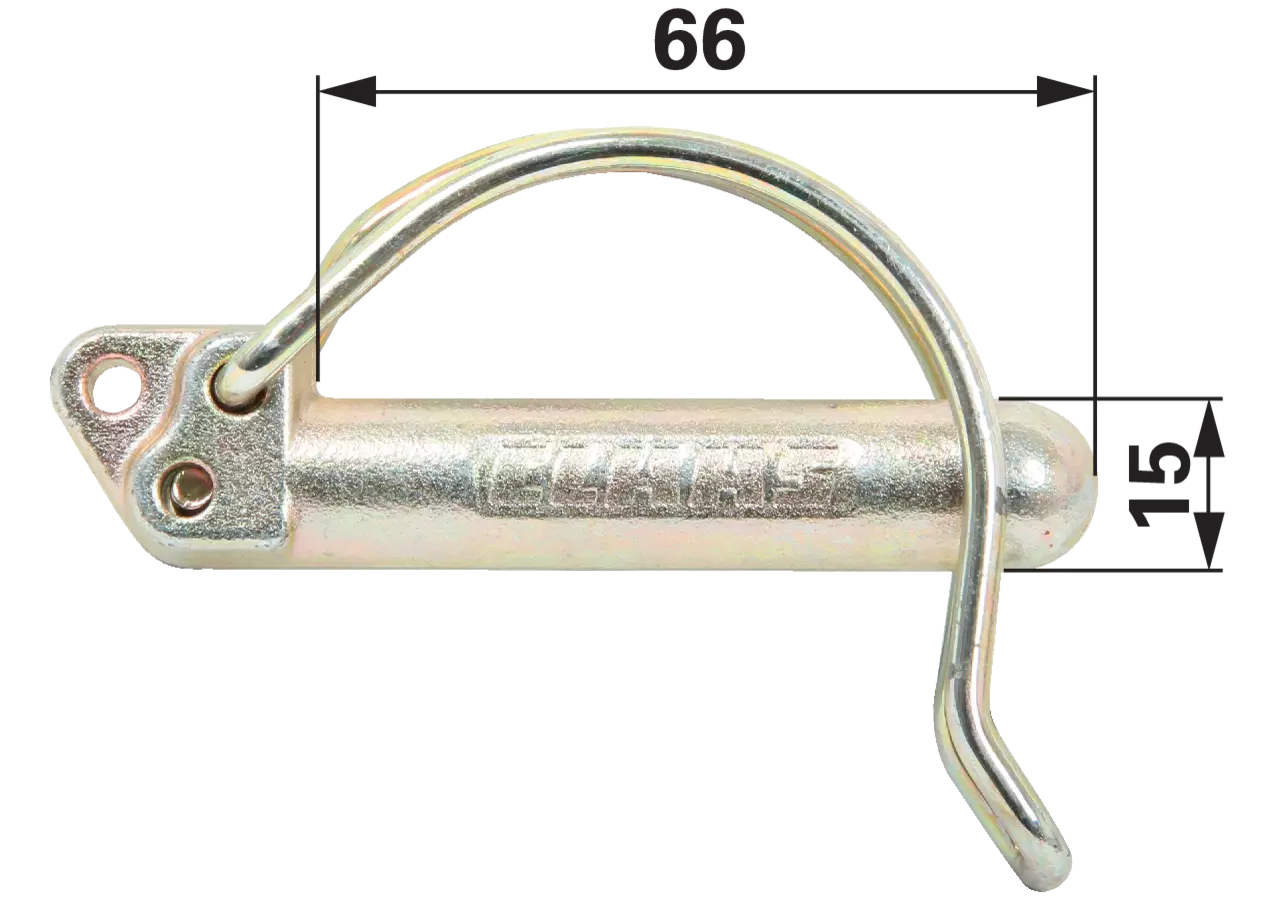 Rohrklappstecker 15 x 66 mm – passend für Claas 955389.2 Rübig