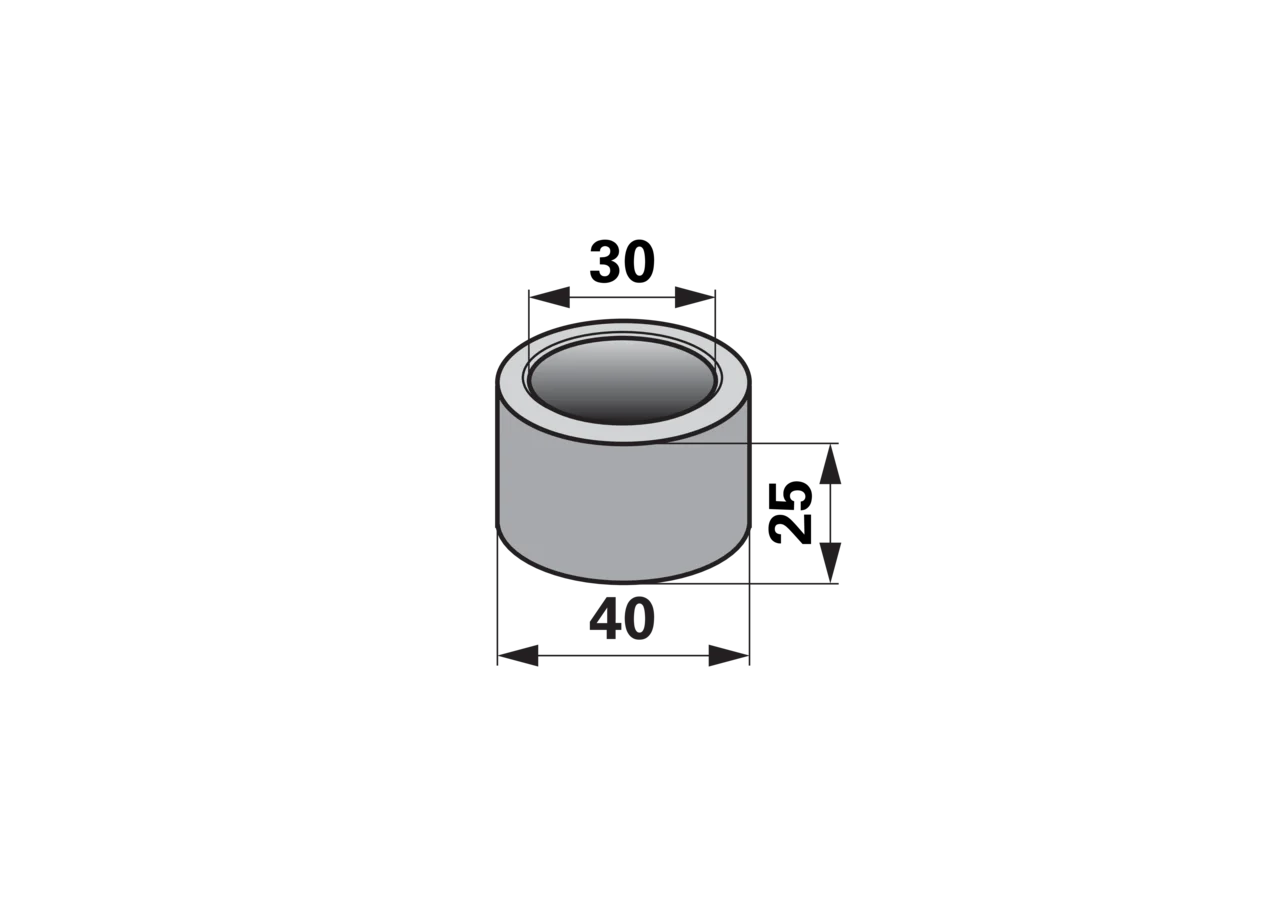 Rolle AD 40 x ID 30 x L 25 mm SIP 153602603 SIP