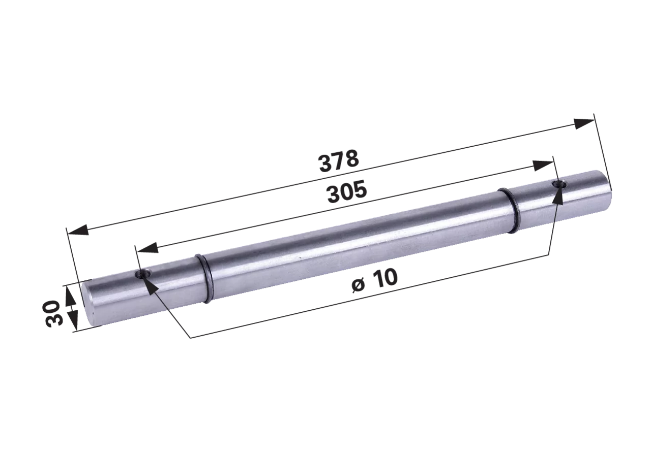 Welle L 378 mm – passend für Vogel und Noot F580601 GartenShop24
