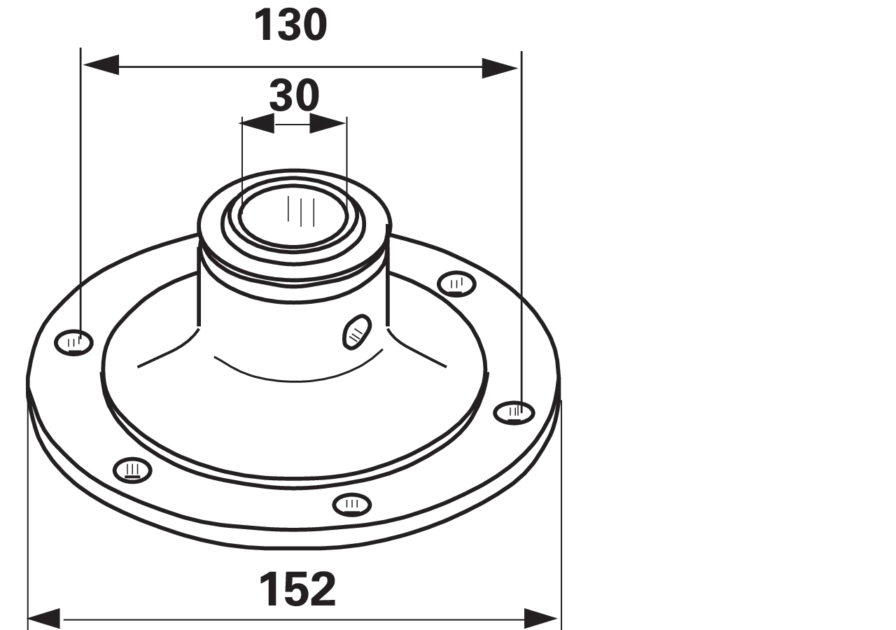 Nabe für Welle 30 mm – passend für Vogel und Noot F5830701 GartenShop24