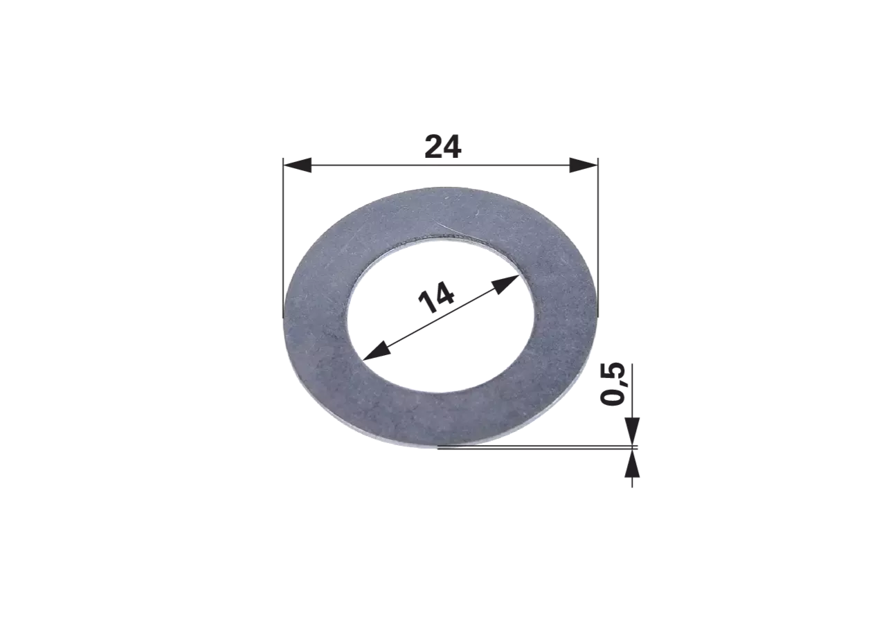 Gleitscheibe AD 24 x ID 14 x S 0,5 mm – passend für Vogel und Noot F5000010 GartenShop24