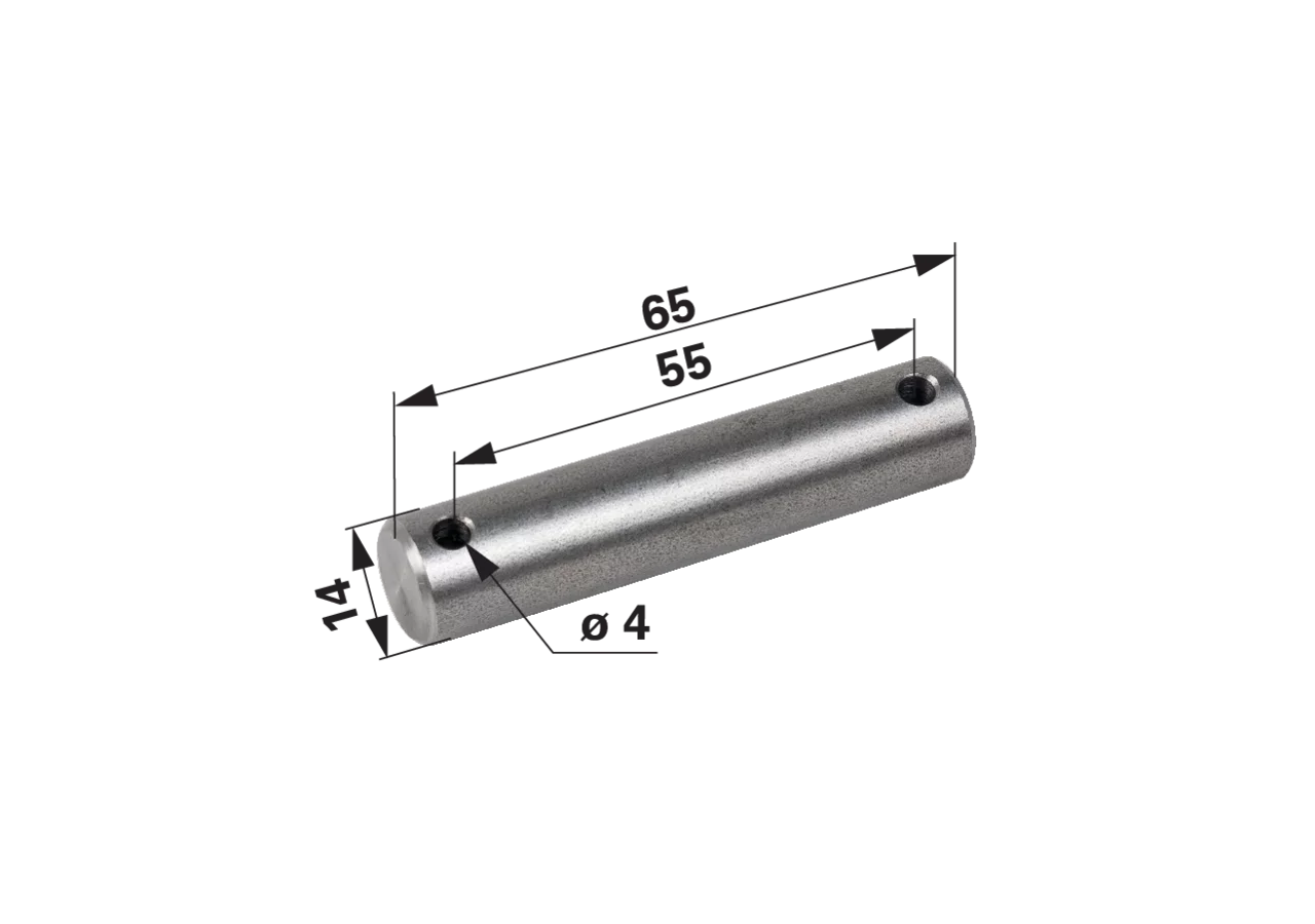 Sicherungsbolzen AD 14 x L 65 mm – passend für Vogel und Noot F500005 GartenShop24