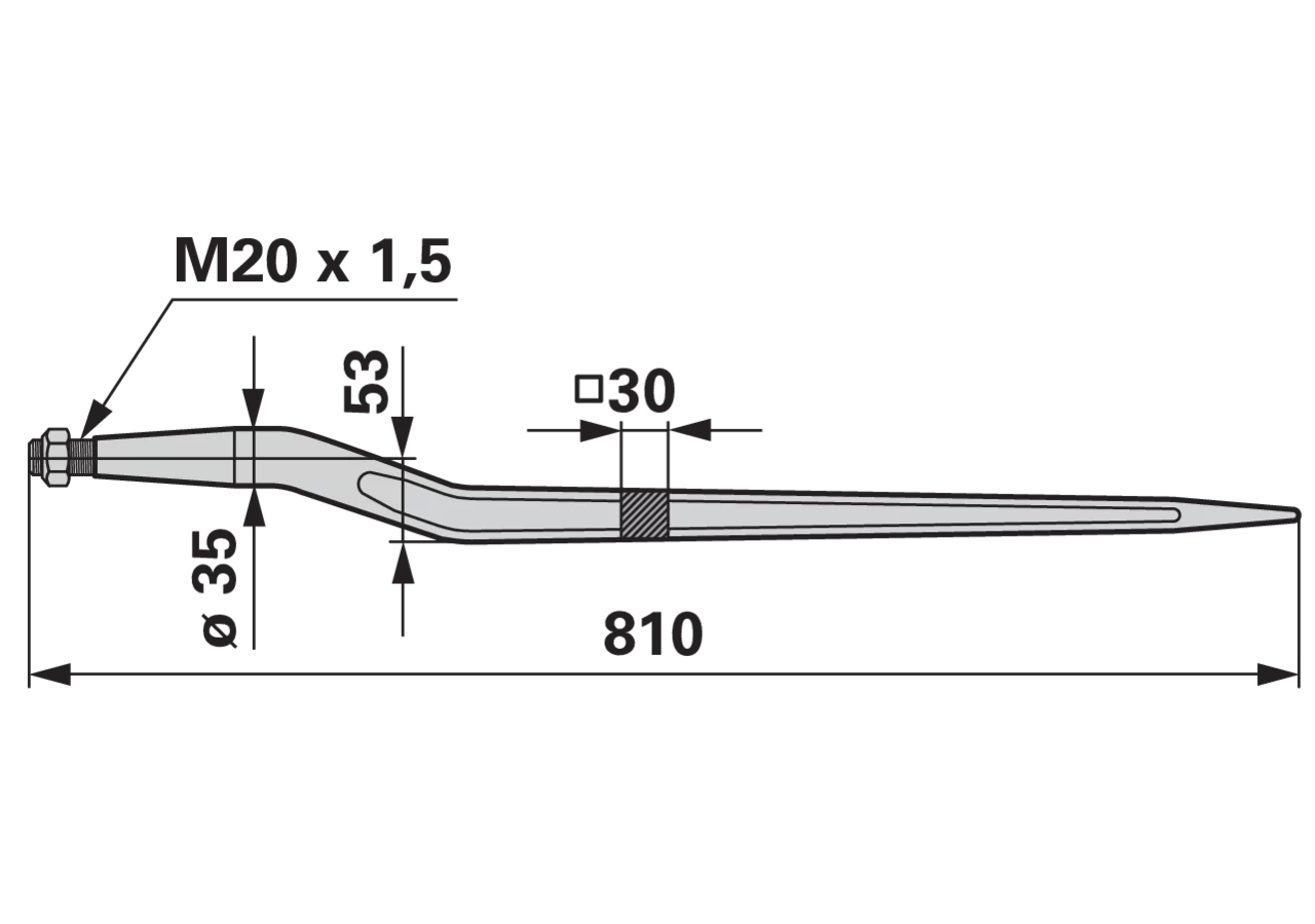 Profilzinke L 810 mm GartenShop24