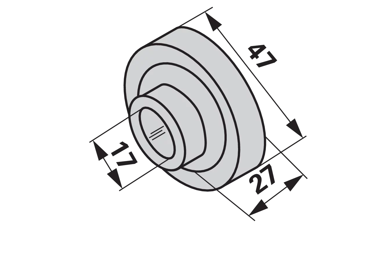 Kugellaufrolle AD 47 x ID 17 x B 27 mm – passend für Kuhn 50060100 GartenShop24