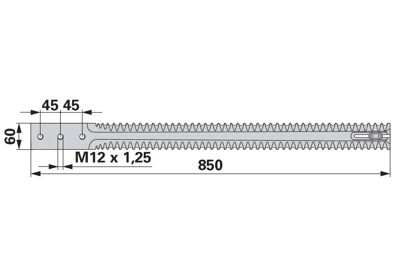 Messersatz L 850 mm – passend für Kuhn 50480500 MWS