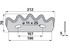 Mischwagenmesser L 212 x B 78 x S 5 mm, rechts, unten aufgebogen – passend für Strautmann 60503503 MWS