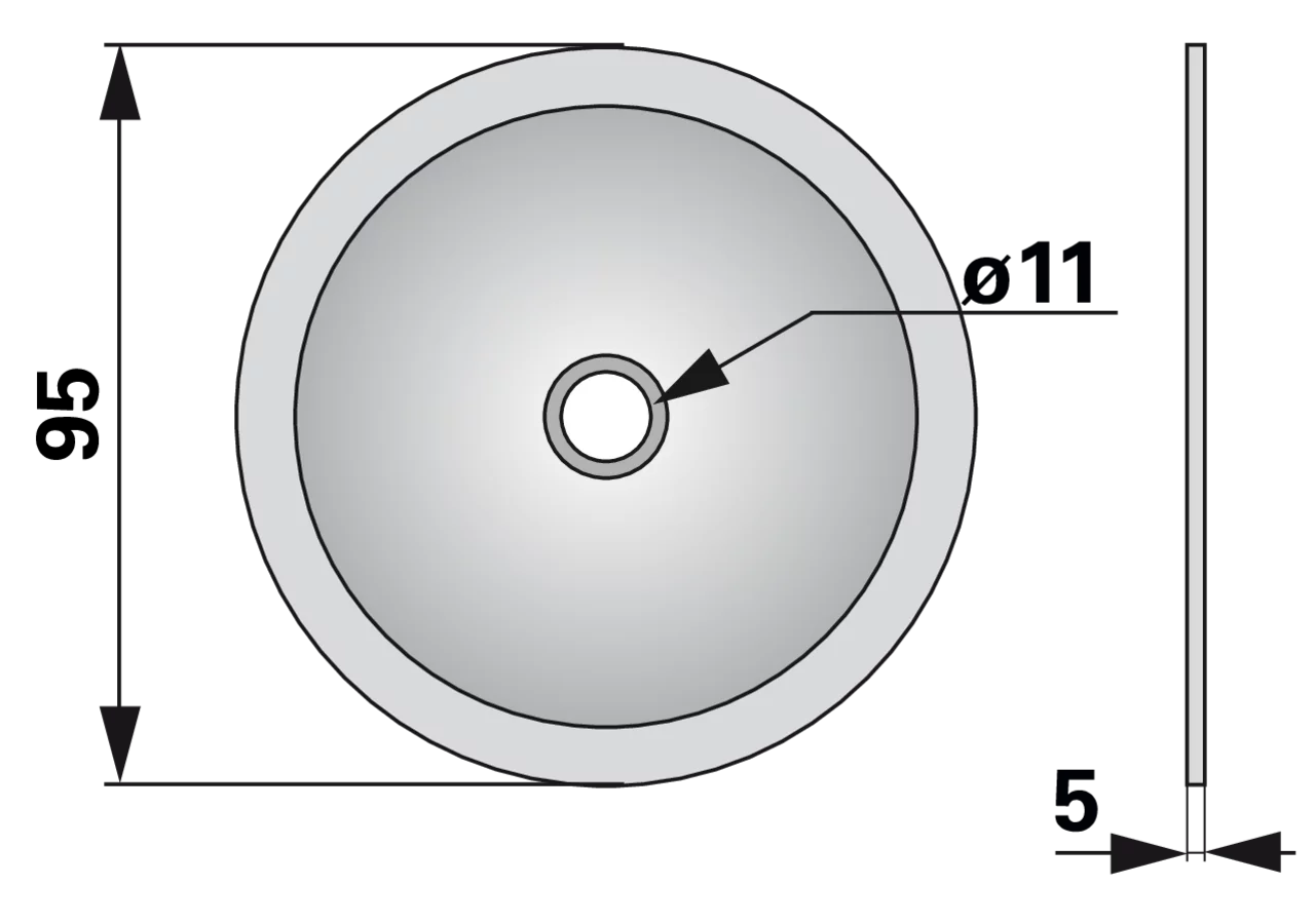 Schneidscheibe glatt, AD 95 mm – passend für BvL 67598 GartenShop24