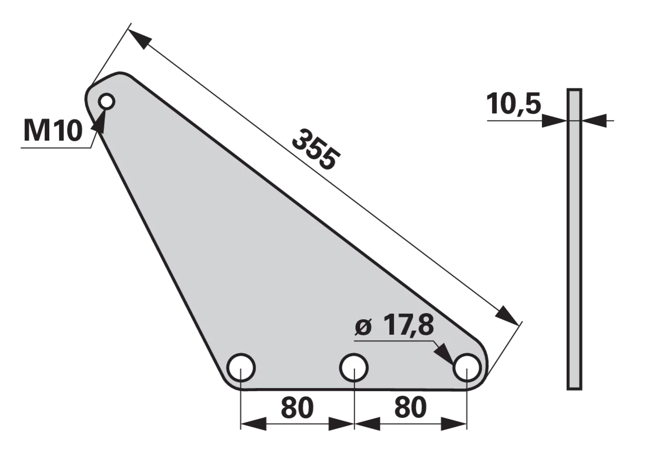 Messerverstärkung L 355 x S 10,5 mm – passend für Strautmann 60903205 GartenShop24