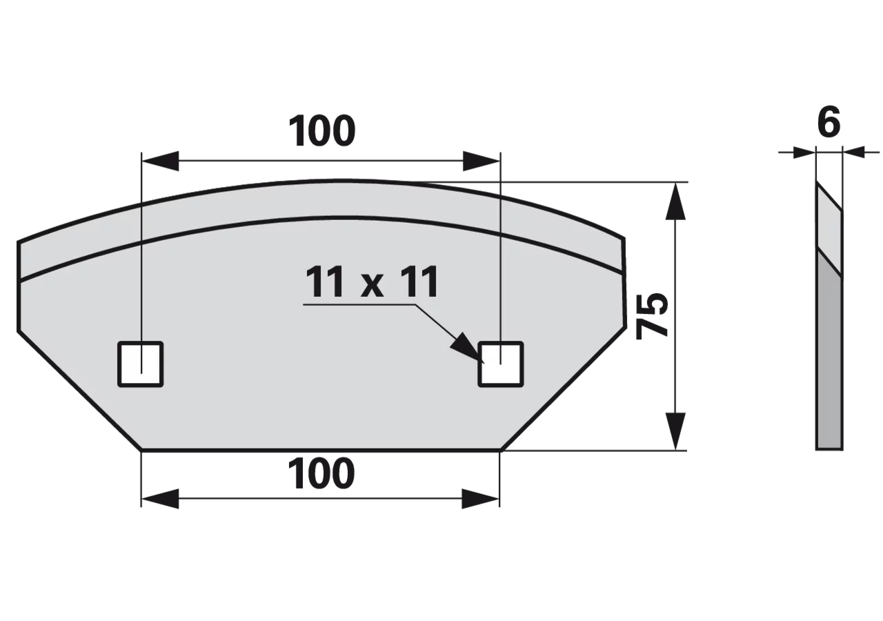 Mischwagenmesser L 170 x B 75 x S 6 mm – passend für Kverneland KD1560177 GartenShop24