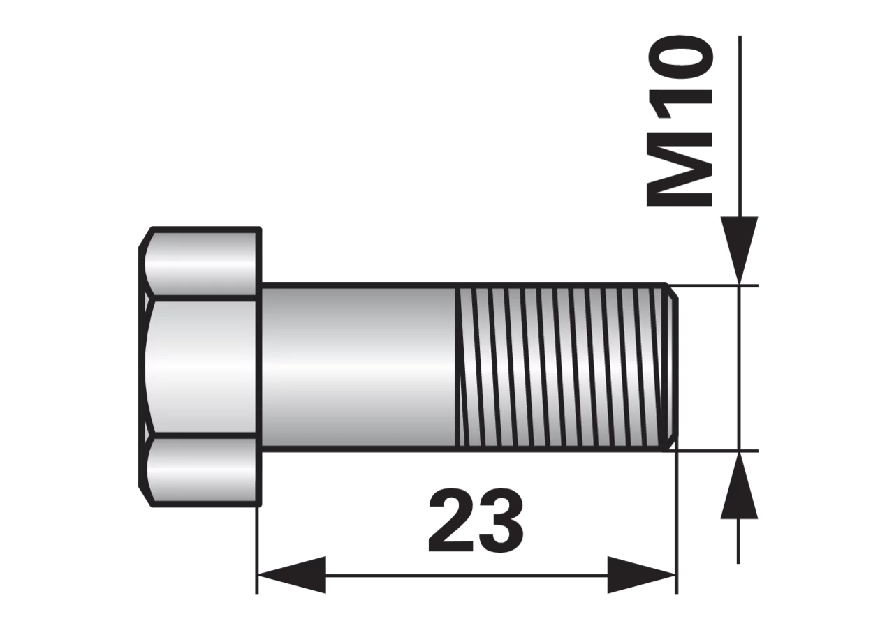 Sonderschraube M10 x 23 mm – passend für Kemper 63392 GartenShop24