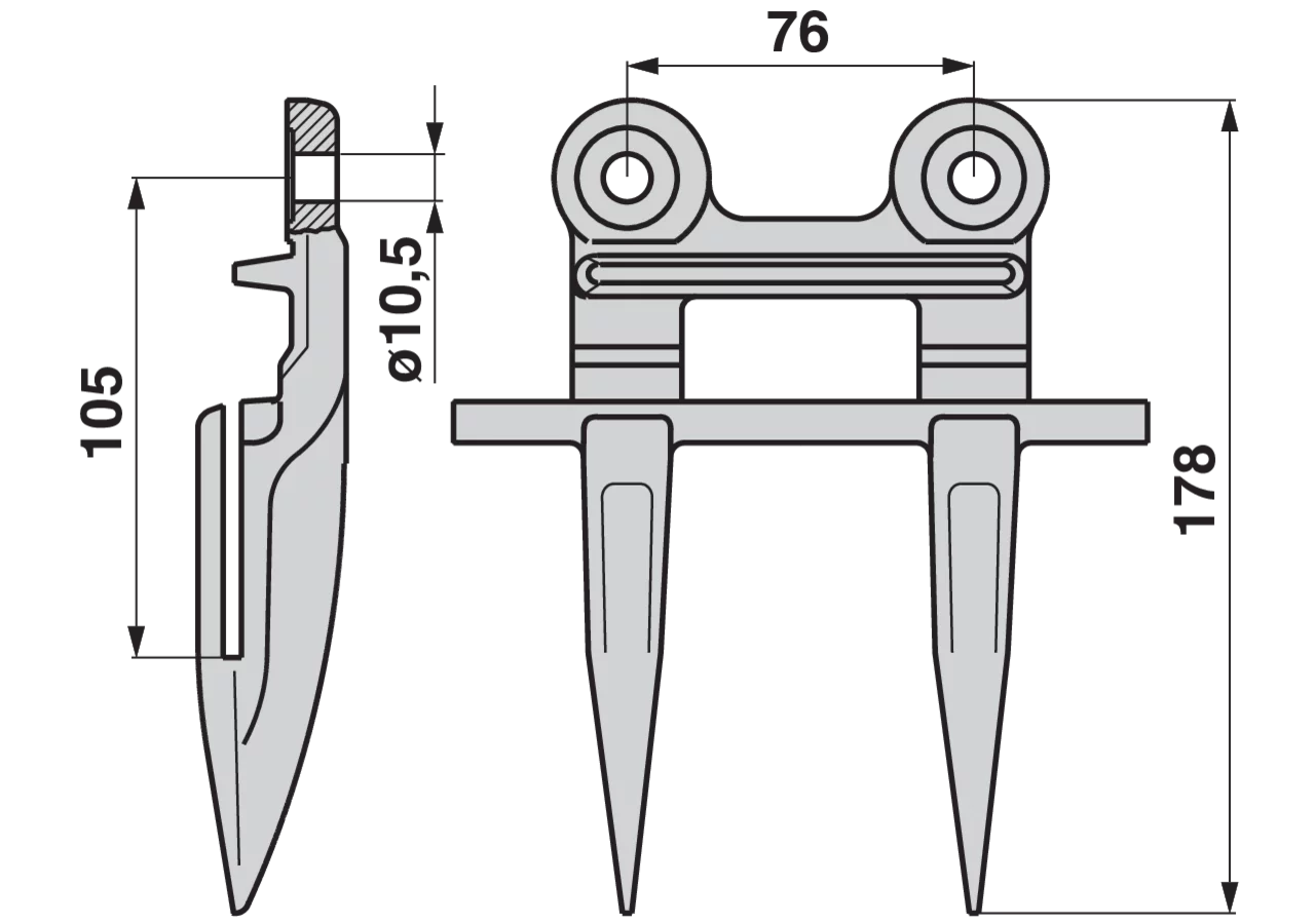 Doppelfinger – passend für Claas 676235.4 GartenShop24