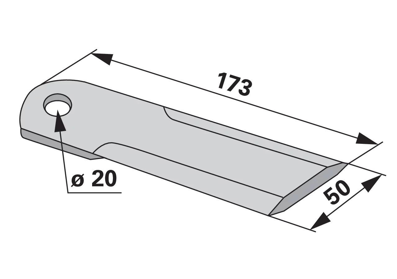 Häckslermesser glatt – passend für Claas 736872.0 MWS