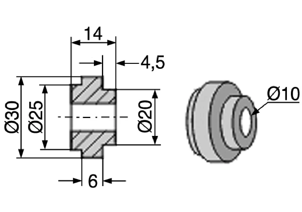 Buchse passend zu Typ Claas 736871.2 GartenShop24