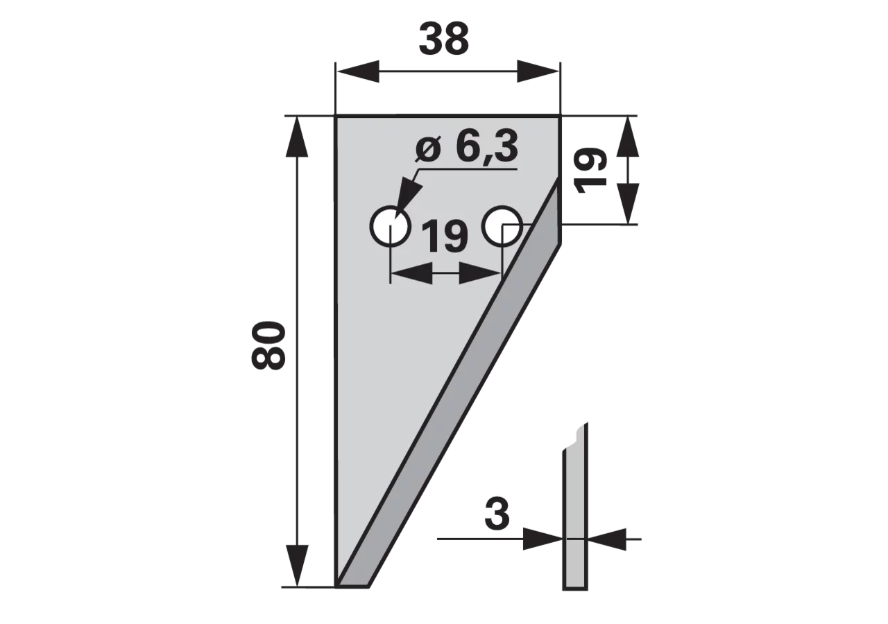 Endklinge Rasspe 51819.04 radura