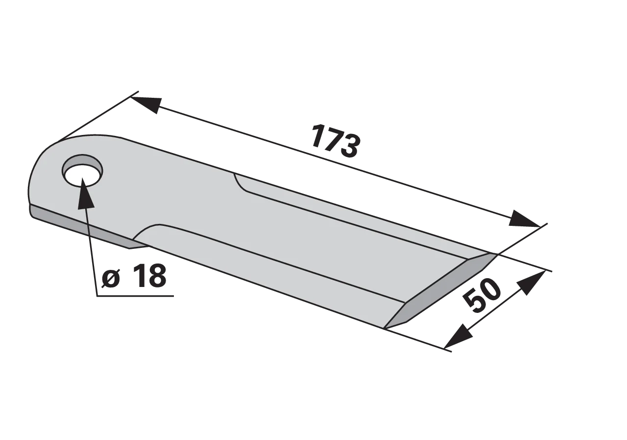 Häckslermesser glatt radura 42246 radura