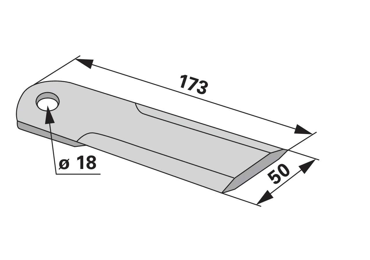 Häckslermesser glatt radura 42249 radura