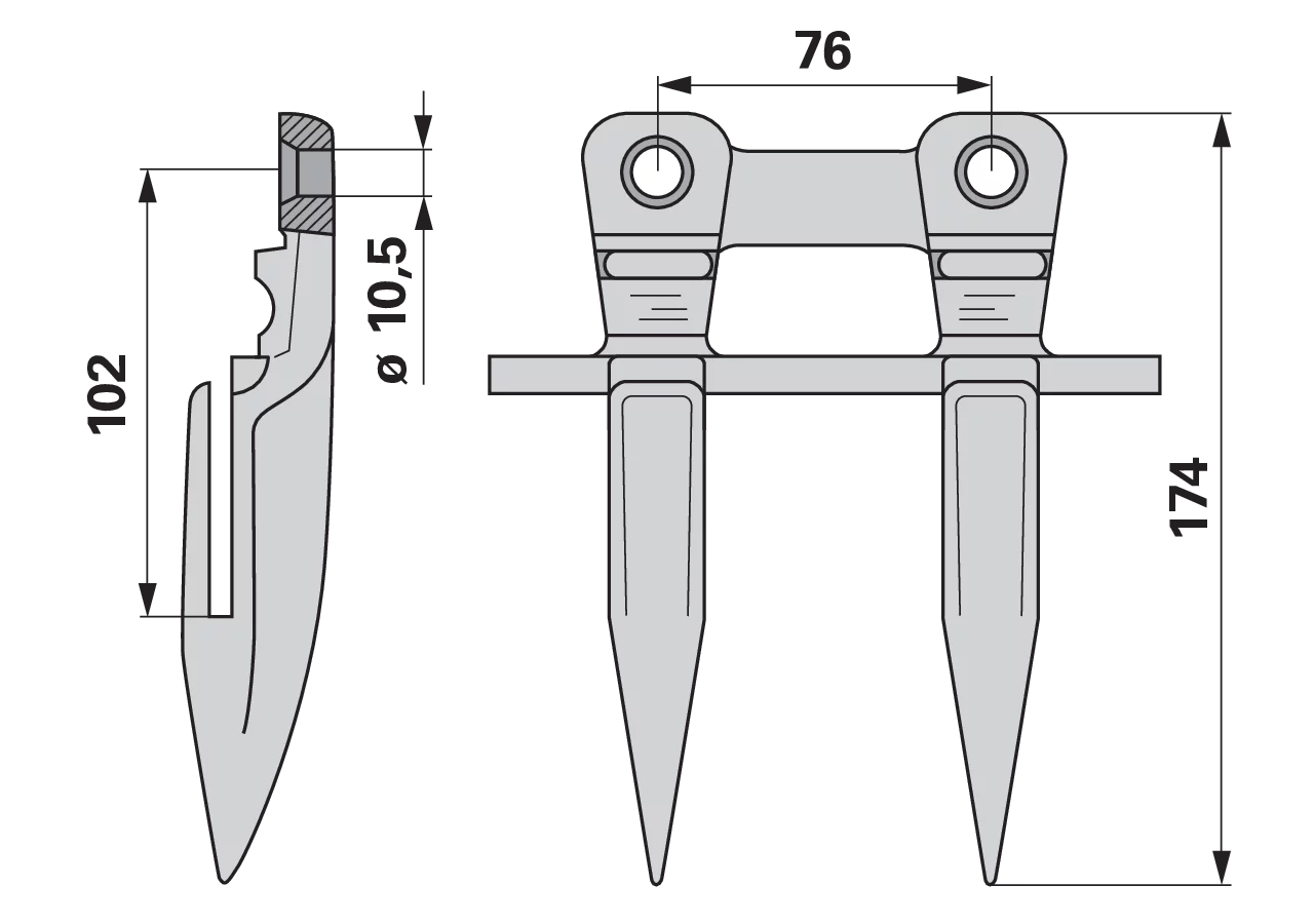 Doppelfinger – passend für Case 3160592R2 GartenShop24