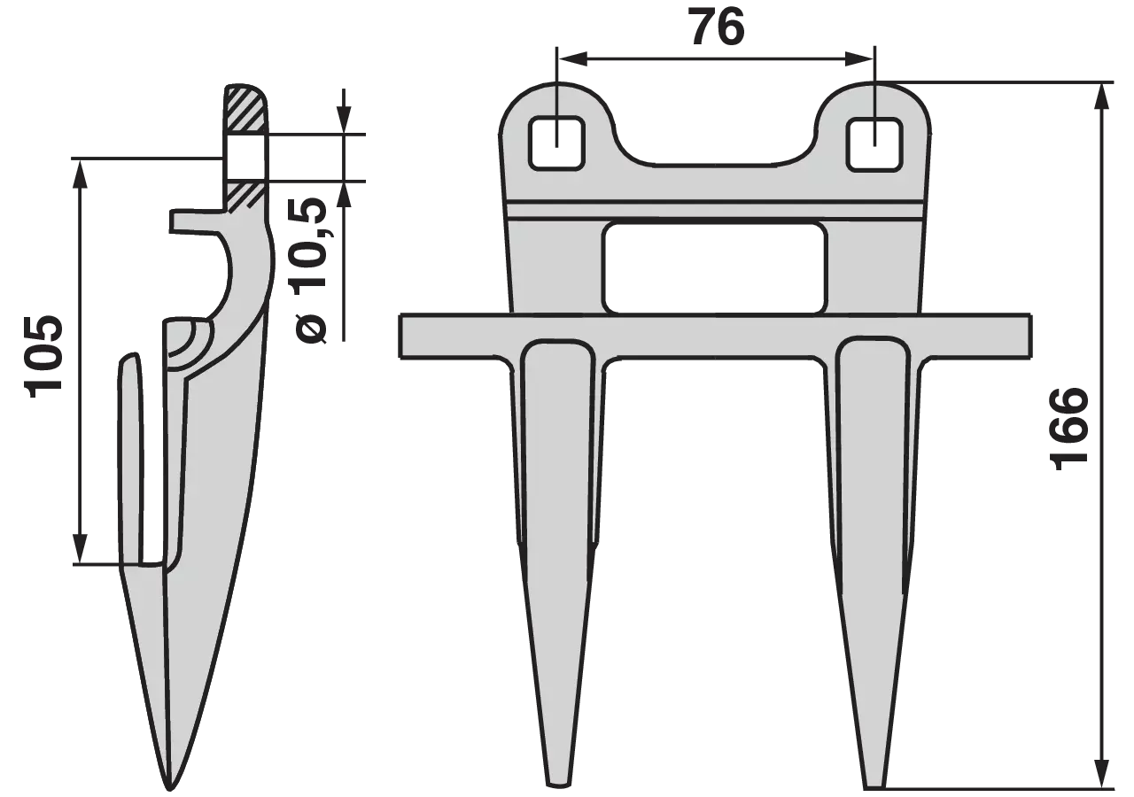 Doppelfinger – passend für Massey Ferguson D44104500 GartenShop24