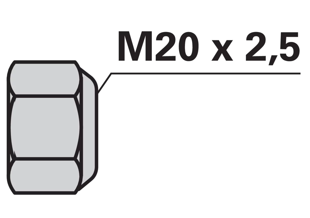 Sechskantmutter M20x2,5 GartenShop24