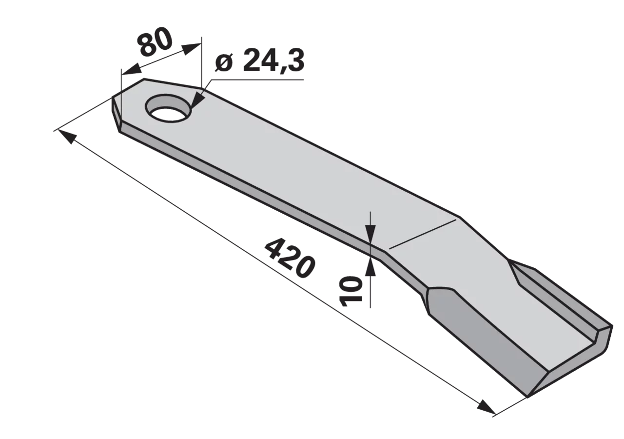 Schlegelmesser rechts – passend für Humus 302951 GartenShop24