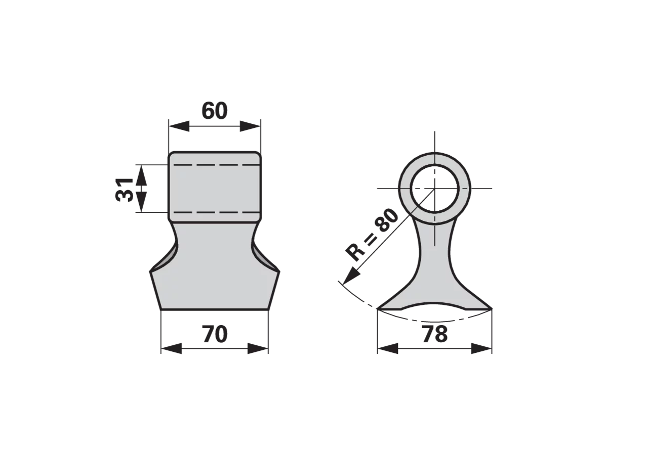 Schlaghammer B=70 H=80 Lo=31 bpt