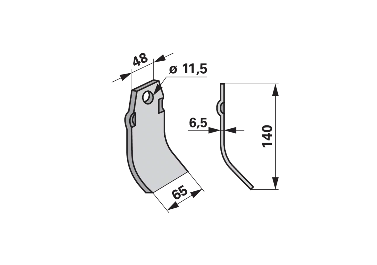 Schlegelmesser 65x6,5 L=140 Lo 11 GartenShop24