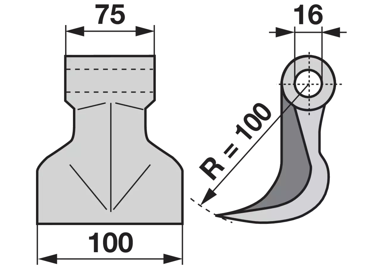 Schlaghammer B=100 H=100 Lo=16,5 GartenShop24