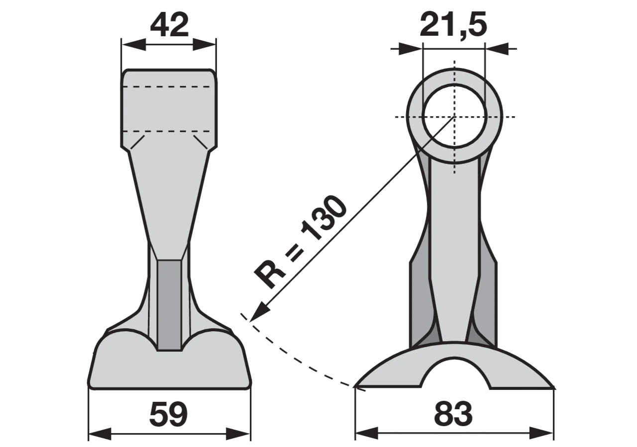 Schlaghammer Breite 59 mm GartenShop24