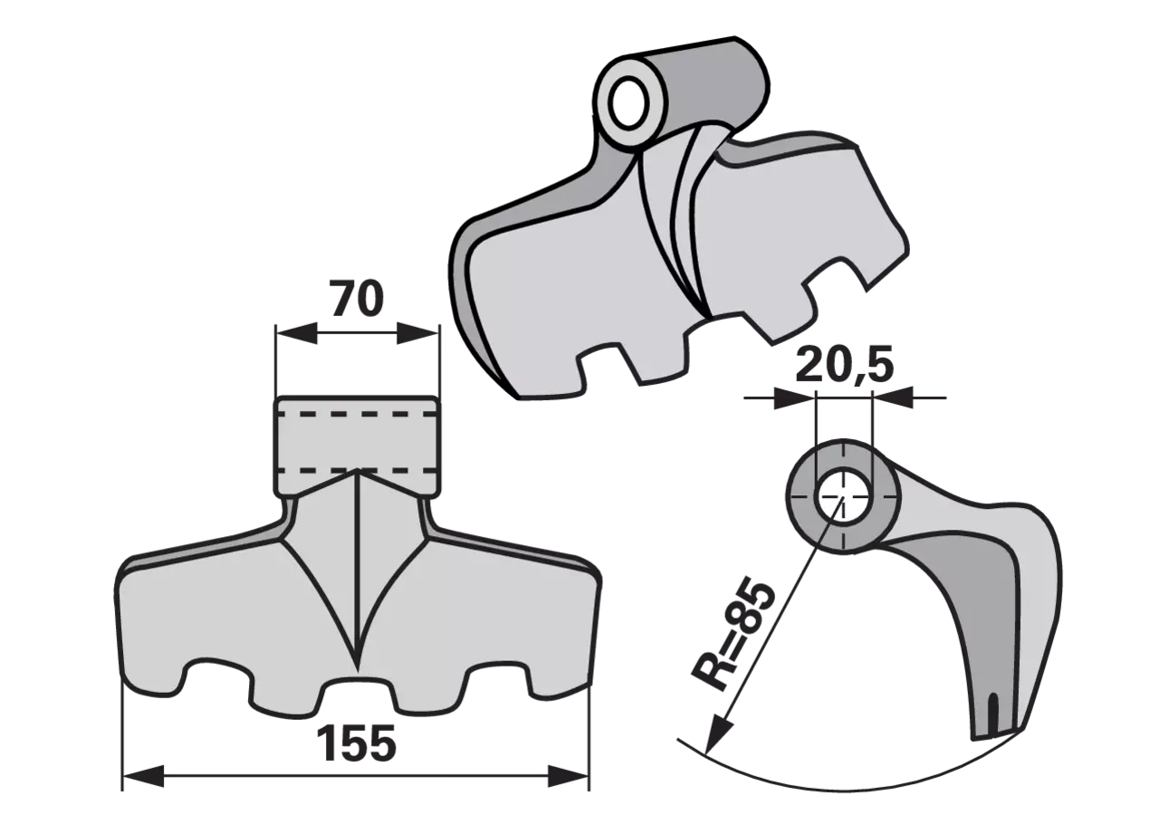 Schlaghammer B=155 H=85 Lo=20,5 GartenShop24