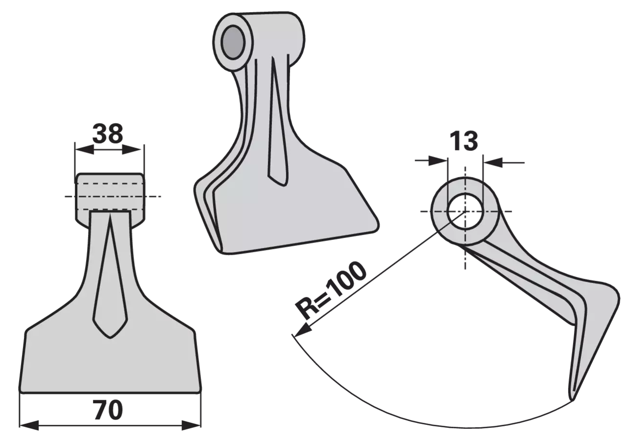 Schlaghammer B=70 H=100 Lo=13 GartenShop24