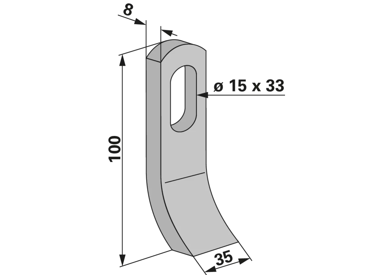Schlegel 35 x 8 x 100 mm, Loch 15 x 33 mm GartenShop24
