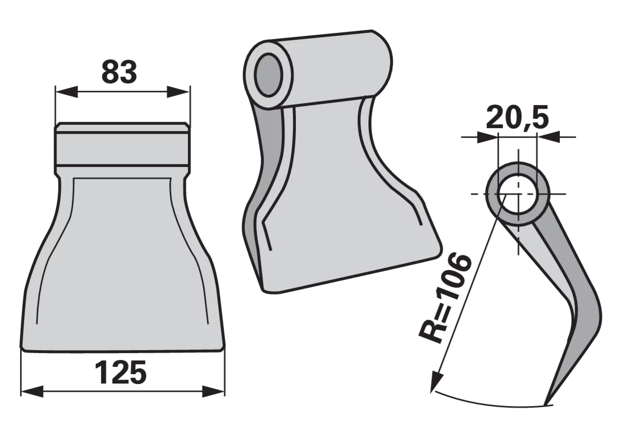 Schlaghammer B=125 H=106 Lo 20,5 GartenShop24